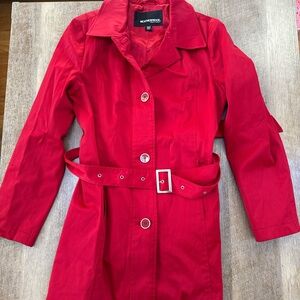 Red trench jacket women’s weatherproof